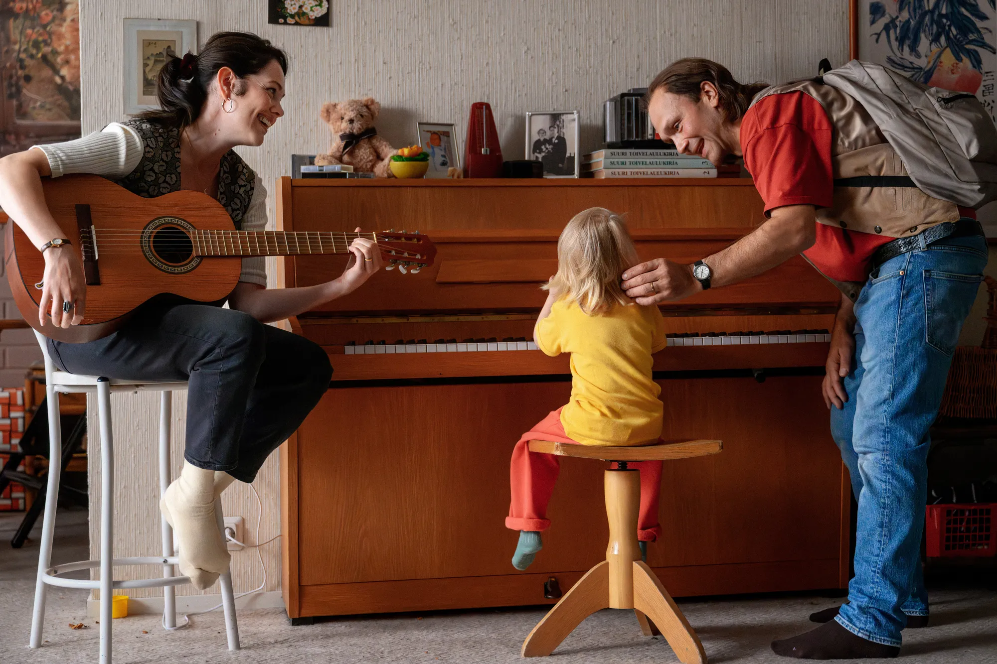 Kaunis rietas onnellinen